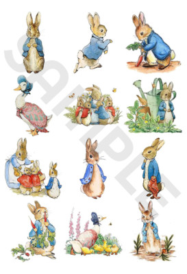 Peter Rabbit Wafer 🍰 PETER RABBIT🍰 edible Cake toppers A4 Icing wafer | eBay UK