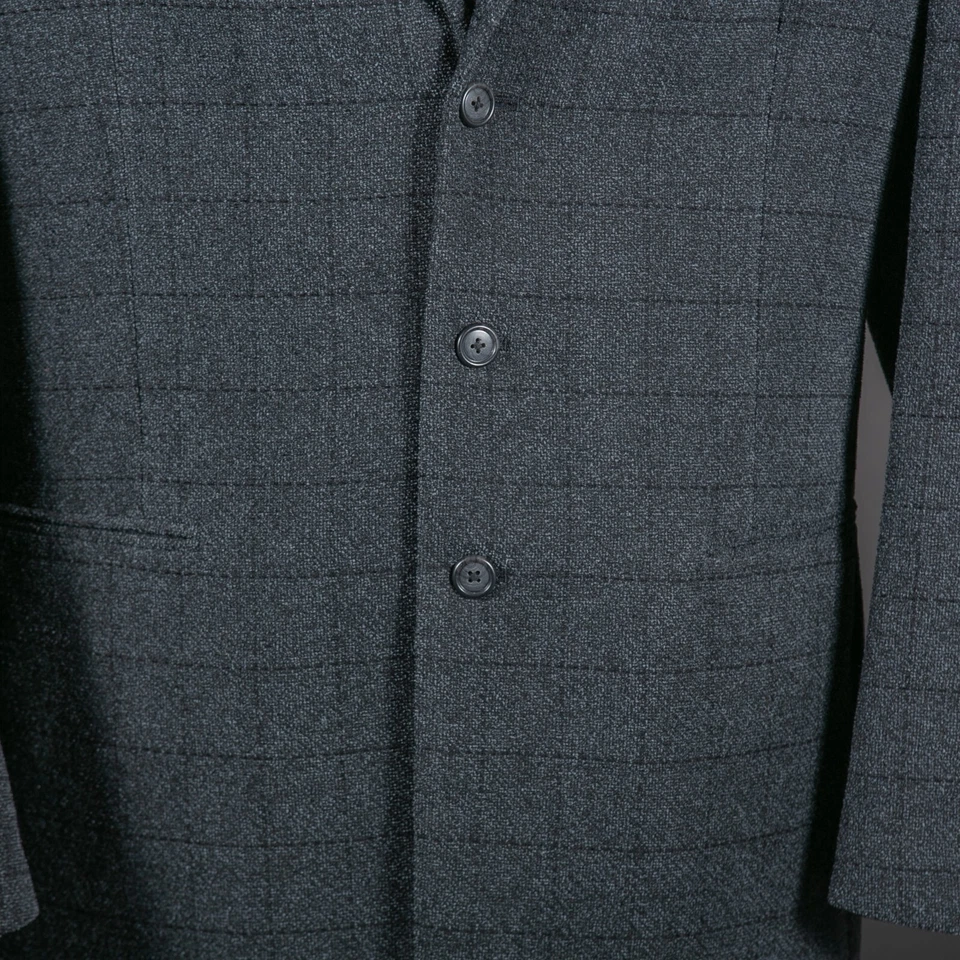 Claiborne Hombres Blazer Traje Chaqueta 44L Gris Abrigo Deportivo Mezcla Algodón 3 Botones Foto 3 de 4