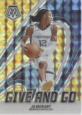 Ja Morant 2023-24 Panini Mosaic Give & Go Gold Prizm 17/99 #9