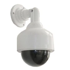Dummy Fake Dome Security Camera Blinking LEDs Flashing Light CCTV Surveillance