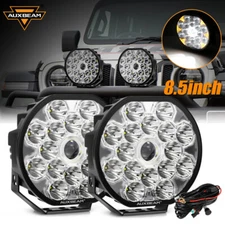 AUXBEAM 2pcs 8.5" LED Pods Driving Work Light Bar Spot Beam w/ DRL Turn Signal