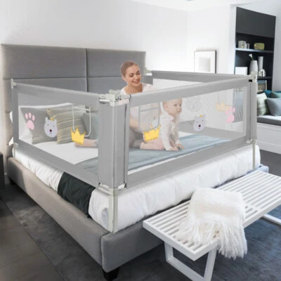 MARKENLOS 150/180/200cm Bettgitter Zwillingsbett Rausfallschutz Bettschutzgitter Safety