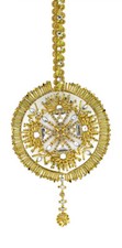 The Cracker Box Inc Christmas Ornament Kit Golden Drems on White Golden Oldie