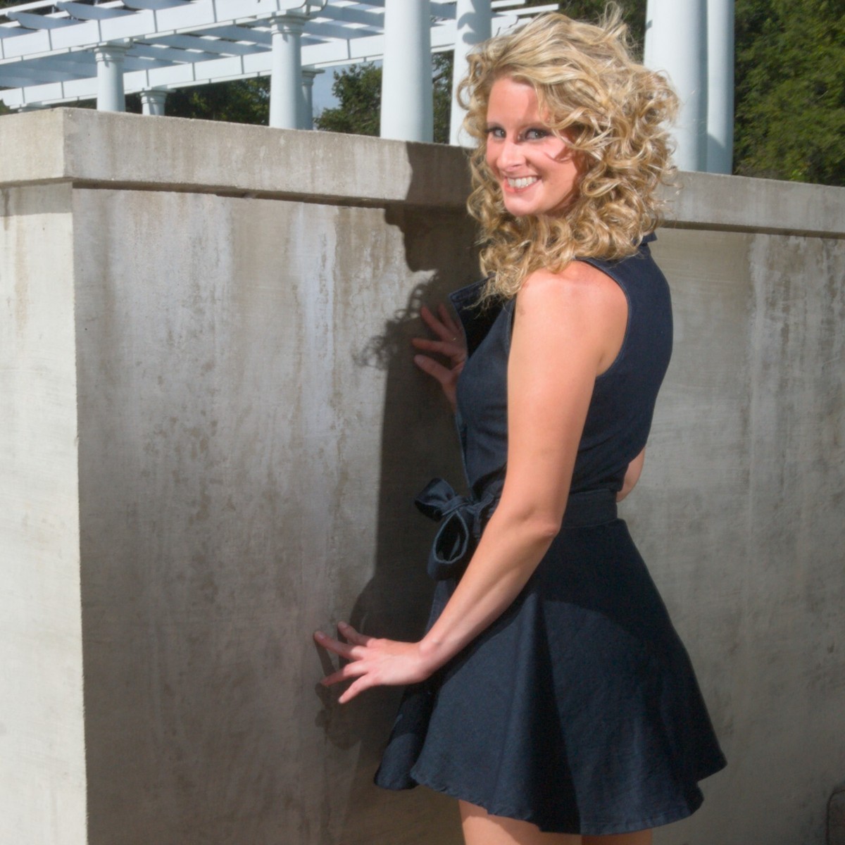 Double-breasted mini-dress by GJG Denim