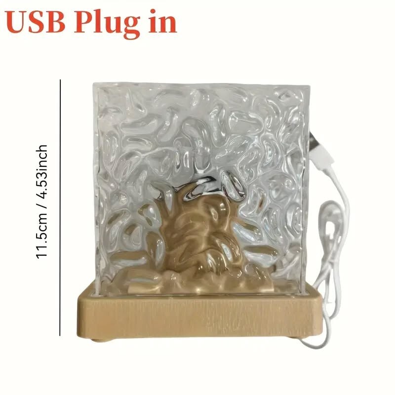 Water Ripple Wave Effect Square Lamp  16 Colours Touch Control Aurora Sky Light image 9