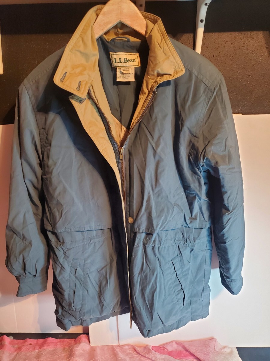 L.L. Bean RN71341 Light Rain Jacket Wind Breaker Cream Blue L.L. Bean RN71341 Light Rain Jacket Wind Breaker Cream Blue