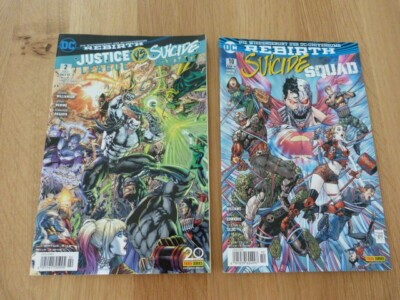2 x ''JUSTICE LEAGUE vs. SUICIDE SQUAD''/''DC'', Nr. 2 OKT 17+Nr. 10 APR 18, Panini