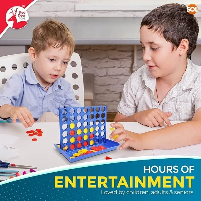 Connect 4 In A Row: The Ultimate Family Board Game for Fun on the Go! - Image 3 of 4