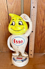 ESSO GASOLINE Oil Drop Boy "Drip" Cast Iron Bank 9" Tall Saluting Reproduction
