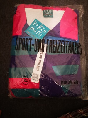 RENZO METTI, Sport und Freizeitanzug 80iger, NEU VERPACKT, XL, RARITÄT, Karneval