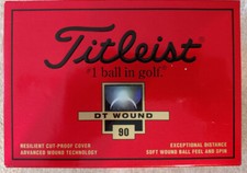 New Titleist DT Golf Balls, 12 balls, White