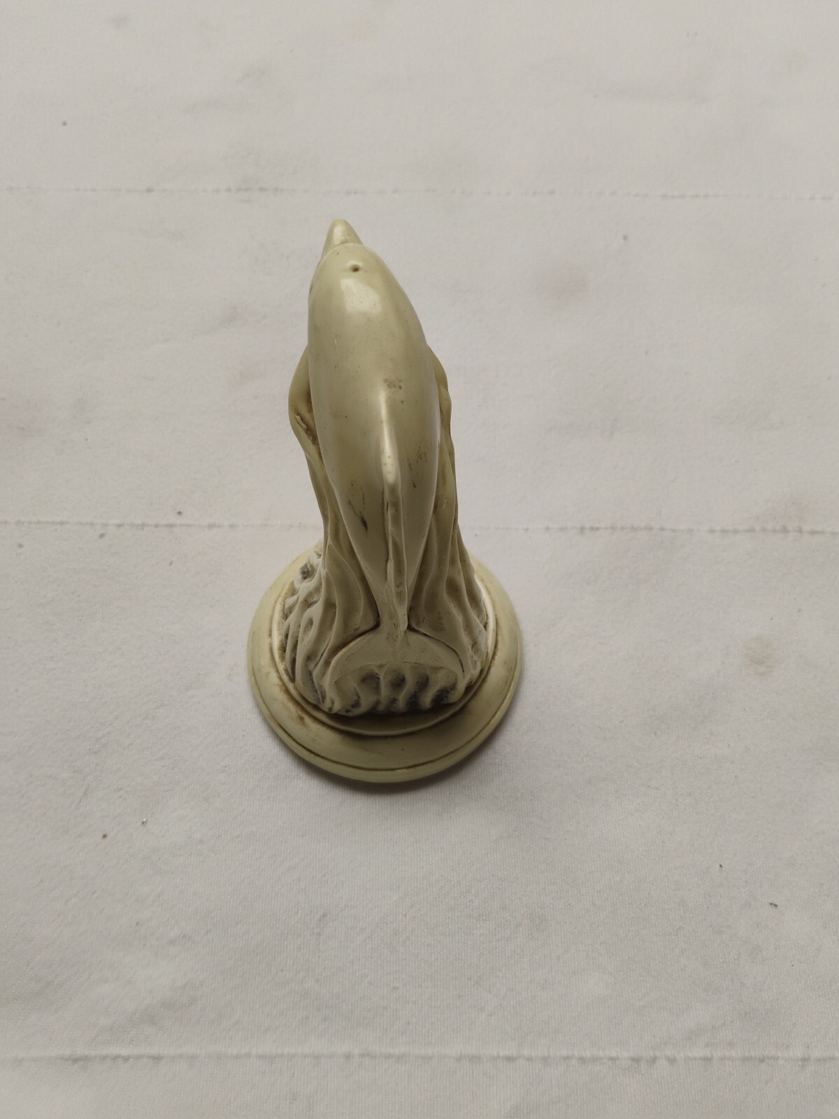 GH Cook Company Fine Art Dolphin Sculpture Cultured Ivory Figurine