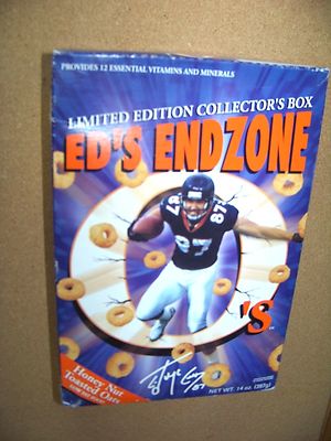 Limited Ed Collector's Box Ed's End Zone cereal McCaffrey #87 printed signature