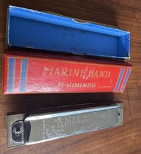 Vintage M. Hohner Made in Germany Marine Band Harmonica in Box