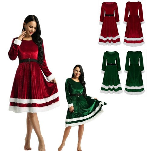 Womens Maxi Dresses Festival Christmas Costume Holiday Xmas Dress