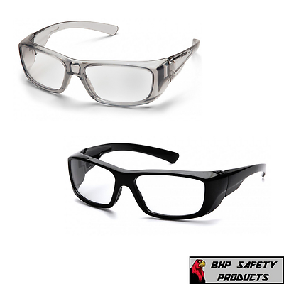 #ad PYRAMEX EMERGE FULL MAGNIFYING READER SAFETY GLASSES GRAY OR BLACK FRAMES Z87 $11.95
