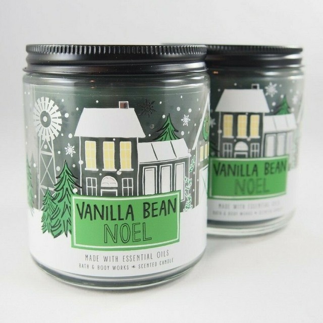 2 Bath Body Works Vanilla Bean Noel Essential Oil Single Wick Scented