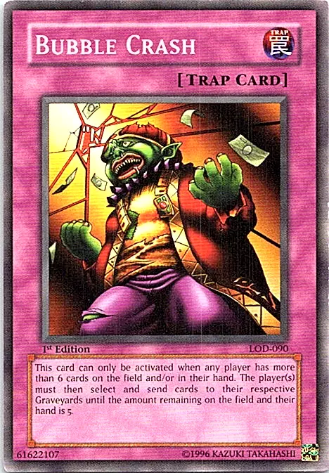 Bubble Crash LOD-090 Yu-Gi-Oh! Card Light Play 1st Edition