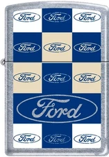 Zippo Ford Street Chrome Windproof Lighter RARE