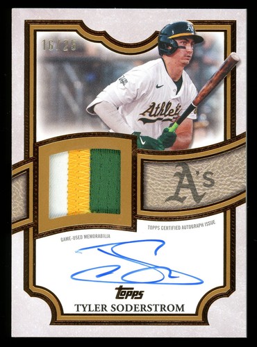 Tyler Soderstrom 2026 Topps Update #TFAP2-TSO Flagship Auto Patch /25 Auto
