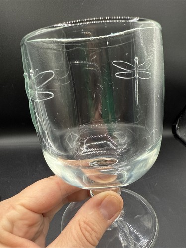 4 La Rochere France 8 oz. Water or Wine Stemmed Goblets 5.25” Dragonfly VGC - Picture 15 of 24