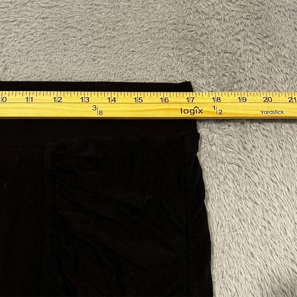 Torrid Rucched Midi Skirt Women's 1 Black Stretch Career Date Night - Image 2 of 4