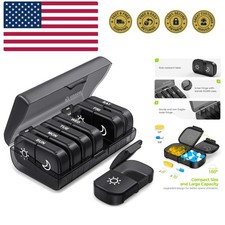 XL Weekly Pill Organizer 2 Times a Day, Pill Box 7 Day with One-Side Large Op...