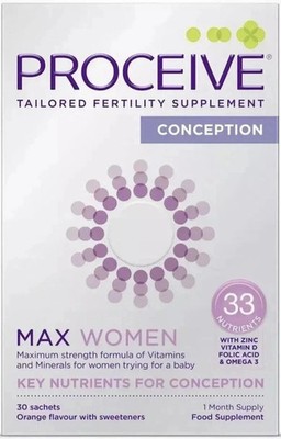 Proceive Max Women Advanced Fruchtbarkeitsergänzung 30 Beutel - 1 Monatsvorrat