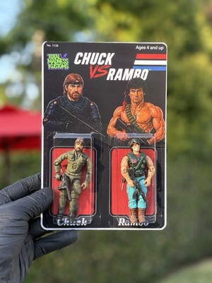 Custom made Rambo GI Joe Vintage Style  & Chuck 2-pack