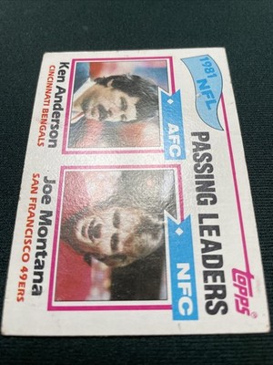1982 Topps - Passing Leaders Joe Montana, Ken Anderson #257