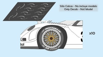 Decals Reifen Michelin PILOT SX 1:43 1:32 1:24 1:18 Tires Slot Calcas