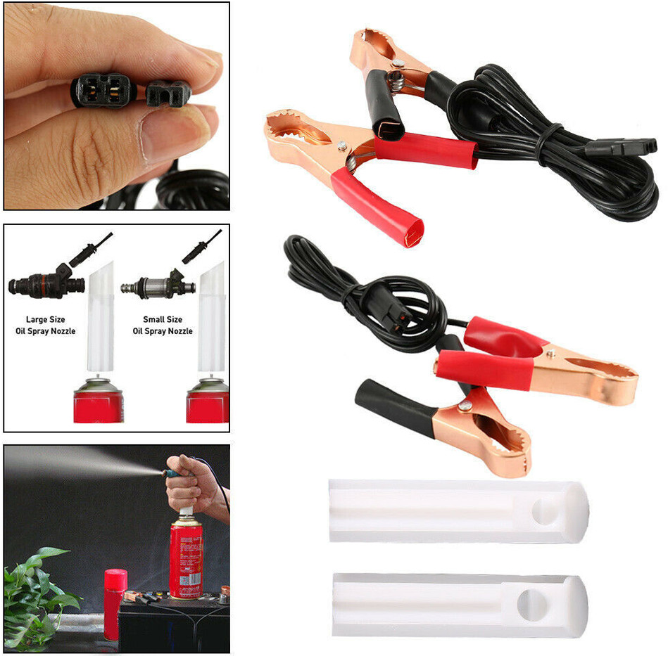 Car Vehicles Fuel Injector Flush Cleaner Adapter Kit Universal Cleaning Tool USA