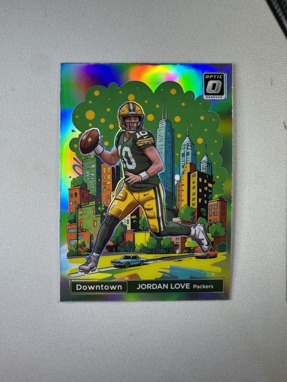 2024 Panini Donruss Optic Jordan Love Downtown #5 Case Hit SSP Green Bay Packers