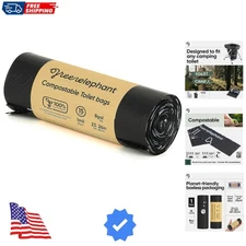 Portable Waste Bags – Camping Potty Liners, Biodegradable Sanitary Bags for 5...