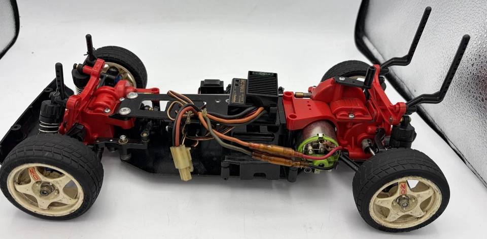 For parts TAMIYA TA-02 TA02 FRP chassis with ESC and motor vintage rare - Image 3 of 4