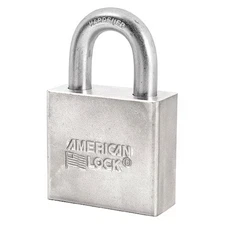 American Lock A50 Padlock, Keyed Different, Standard Shackle, Rectangular Steel