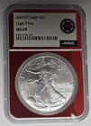 2025 (P) American Silver Eagle with Eagle Privy NGC MS 69 Red Core