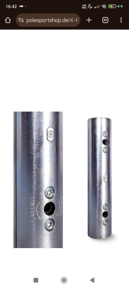 X-Pole Stage Stangenset Chrom 45 mm - Bild 3 von 4