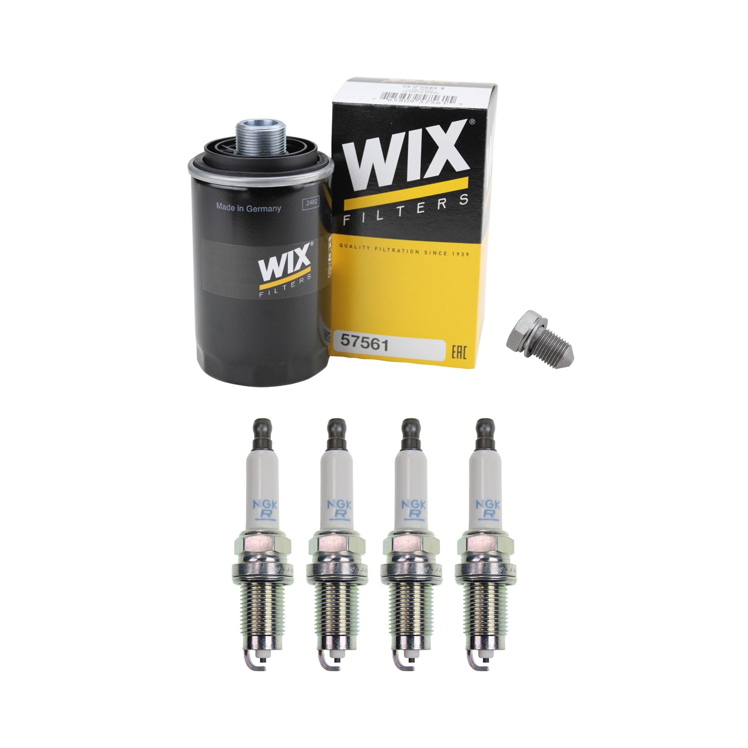 Wix Engine Oil Filter  NGK 4 Standard Spark Plugs kit for VW Jetta 2.0L L4 SOHC
