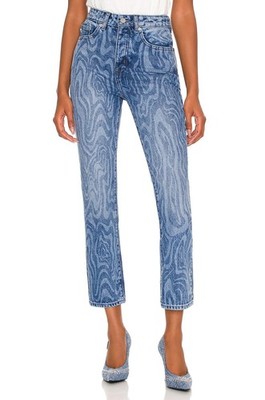Lovers and Friends Reece High Rise Slim Straight jeans in the Blue Canyon wash