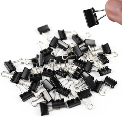 40Pcs Mini Binder Clips, 5/8 Inch(15Mm), Paper Clamps Micro Size for Office Supp