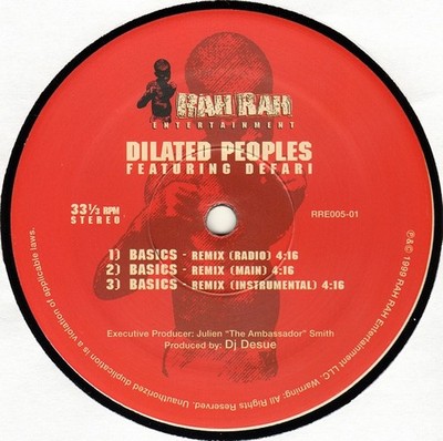 Dilated Peoples  feat. Defari   Basics (Vinyl 12'') 1999 Rah Rah Entertainment