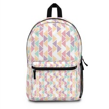 Colorful Geometric Backpack, Trendy School Bag, Stylish Daypack, Unique ...