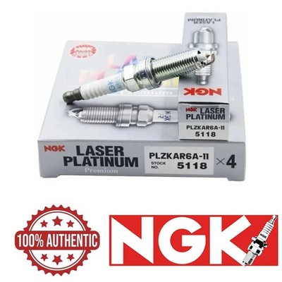 4PCS NGK 5118 PLZKAR6A-11 Spark Plug - Laser Platinum
