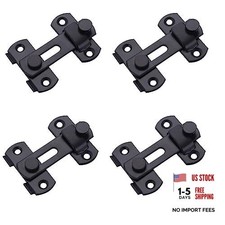 Flip Lock Barn Door Latch 4 Pack Door Latches Small Black Safety Door Glide