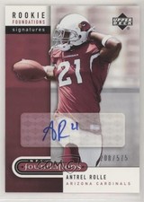 2005 Upper Deck NFL Foundations Rookie Signatures 208/575 Antrel Rolle Auto 0o8k