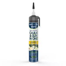 6.5 Oz. Caulk and Gun In-1 White Silicone Sealant