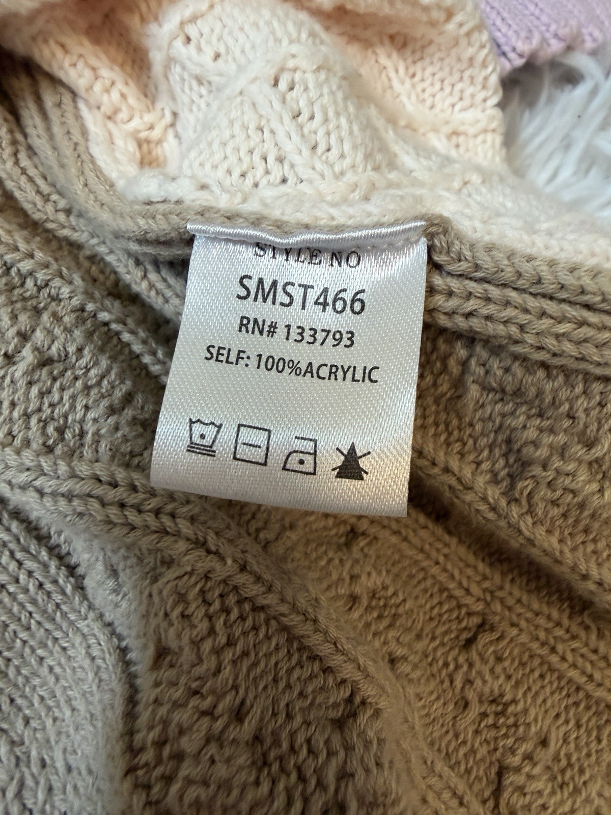 POL Patchwork Chunky Texture Cardigan Cable Knit … - image 5