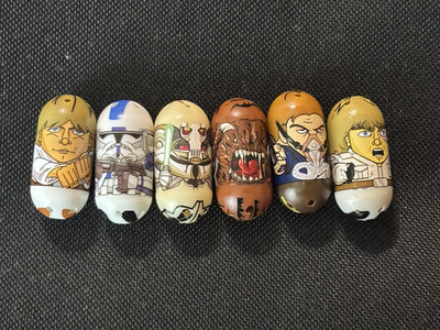 6 MOOSE TOYS 2010 STAR WARS MIGHTY BEANZ LUKE SKYWALKER GENERAL GREIVOUS & MORE