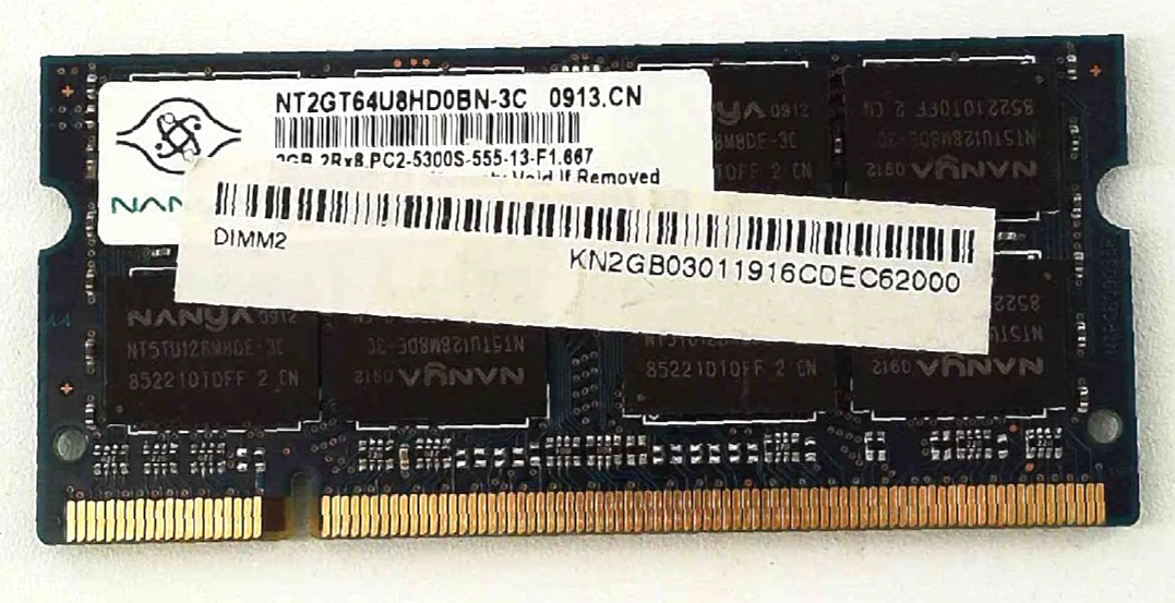 Nanya SO-DIMM PC2-5300 DDR2-667 2 GB Computer Memory (RAM) for